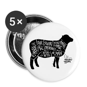 l'Amour - Lot de 5 petits badges (25 mm) - blanc - Devant