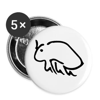 floh - Buttons klein 25 mm (5er Pack) - Weiß - Vorne