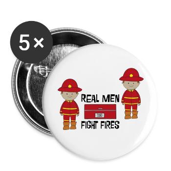 fire Department - Buttons small 1''/25 mm (5-pack) - white - Front
