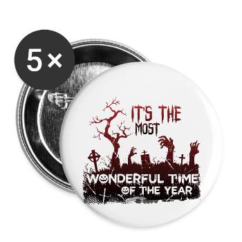 Le timeof le plus merveilleux de l'année - Lot de 5 petits badges (25 mm) - blanc - Devant