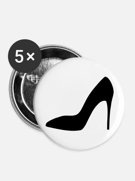 High Heels & Stilettos - Buttons klein 25 mm (5er Pack) - Weiß