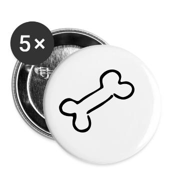 Os os de chien médecin vétérinaire cadeau - Lot de 5 petits badges (25 mm) - blanc - Devant