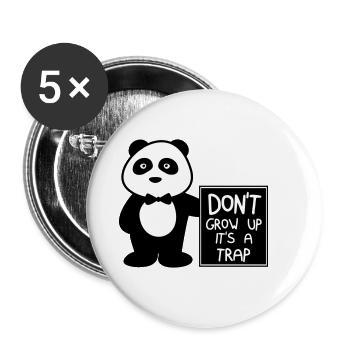Do not grow up it's a joke - Buttons small 1''/25 mm (5-pack) - white - Front