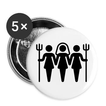 Brideguard (no text) - Buttons klein 25 mm (5er Pack) - Weiß - Vorne