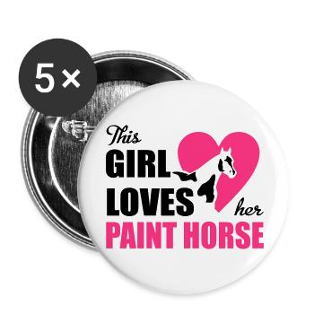 6254398 129692105 Paint Horse - Lot de 5 petits badges (25 mm) - blanc - Devant