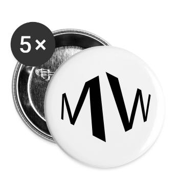mw - Buttons small 1''/25 mm (5-pack) - white - Front