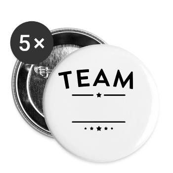 Team - Lot de 5 petits badges (25 mm) - blanc - Devant