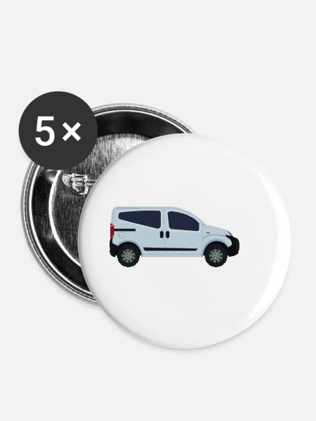 van - Buttons klein 25 mm (5er Pack) - Weiß