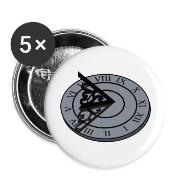 clock time clock time hourglass hourglass140 - Buttons small 1''/25 mm (5-pack) - white - Front