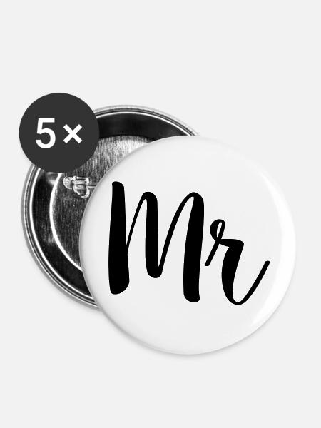 mr simple - Buttons klein 25 mm (5er Pack) - Weiß
