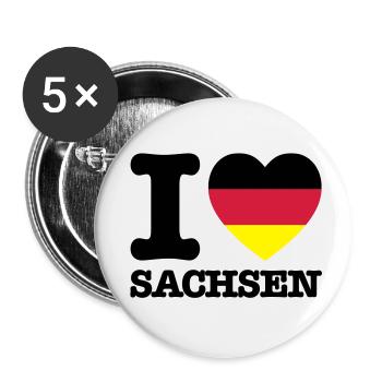deutschland_sachsen_f3 - Buttons small 1''/25 mm (5-pack) - white - Front