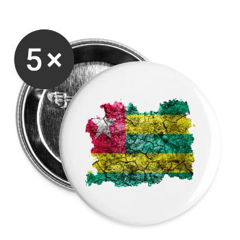 Togo vintage flag - Buttons small 1''/25 mm (5-pack) - white - Front