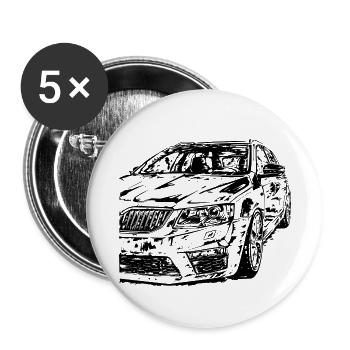 Octavia 3 RS Dirty - Buttons small 1''/25 mm (5-pack) - white - Front