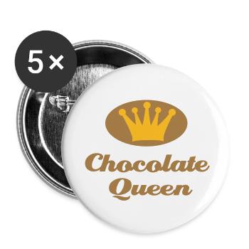 Schokolade - Buttons klein 25 mm (5er Pack) - Weiß - Vorne