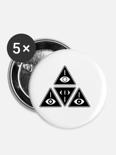 eyelluminati - Buttons klein 25 mm (5er Pack) - Weiß