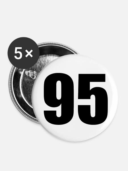 95 - Buttons klein 25 mm (5er Pack) - Weiß