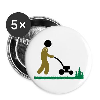 garden - Buttons small 1''/25 mm (5-pack) - white - Front
