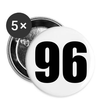 96 - Buttons klein 25 mm (5er Pack) - Weiß - Vorne