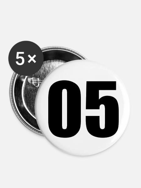 05 - Buttons klein 25 mm (5er Pack) - Weiß
