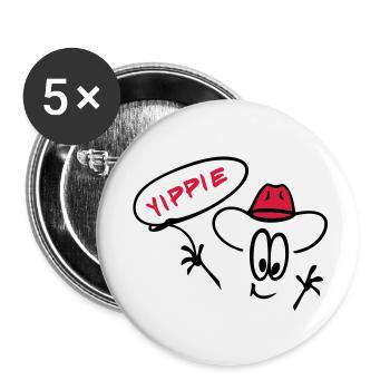 Cowboy - Buttons small 1''/25 mm (5-pack) - white - Front