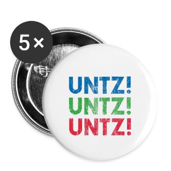 EDM Électronique Dance Techno Rave - Lot de 5 petits badges (25 mm) - blanc - Devant