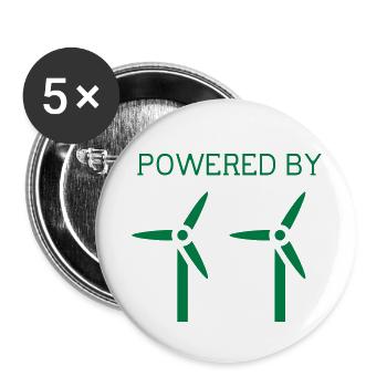 wind energy - Buttons small 1''/25 mm (5-pack) - white - Front