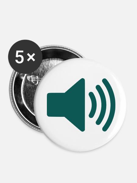 volume - Buttons klein 25 mm (5er Pack) - Weiß