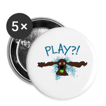 Cocker Spaniel Jouer?! - Lot de 5 petits badges (25 mm) - blanc - Devant