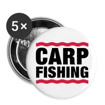 carp fishing - Buttons klein 25 mm (5er Pack) - Weiß - Vorne
