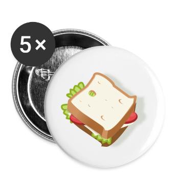 sandwich - Buttons small 1''/25 mm (5-pack) - white - Front