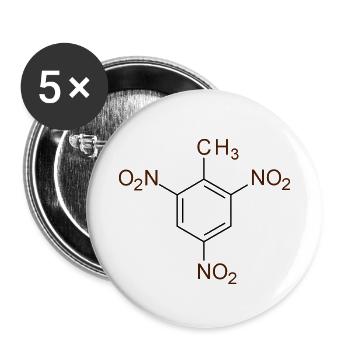 Trinitrotoluene - Buttons klein 25 mm (5er Pack) - Weiß - Vorne