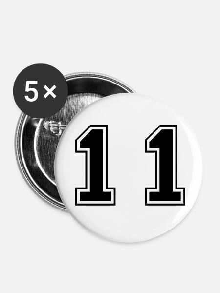 11 - Buttons klein 25 mm (5er Pack) - Weiß