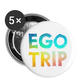 Egotrip - Buttons klein 25 mm (5er Pack) - Weiß - Vorne