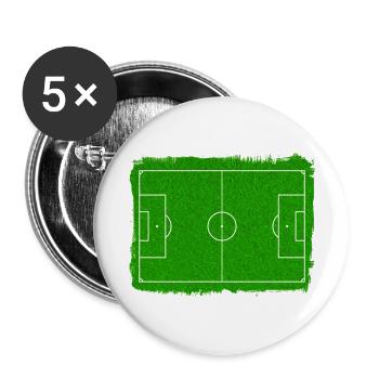 Football stadium, football pitch / Boisko, Piłka nożna - Buttons small 1''/25 mm (5-pack) - white - Front