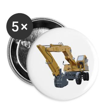 Ancienne pelle - Lot de 5 petits badges (25 mm) - blanc - Devant