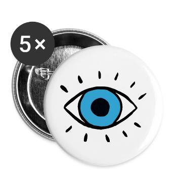 Das Auge - Illustration - Buttons klein 25 mm (5er Pack) - Weiß - Vorne
