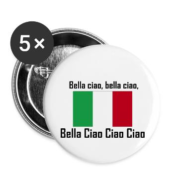 Bella Ciao Ciao Ciao Sommerhit Party - Buttons klein 25 mm (5er Pack) - Weiß - Vorne