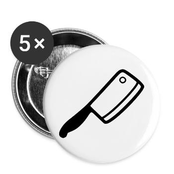 meat cleaver - Buttons small 1''/25 mm (5-pack) - white - Front