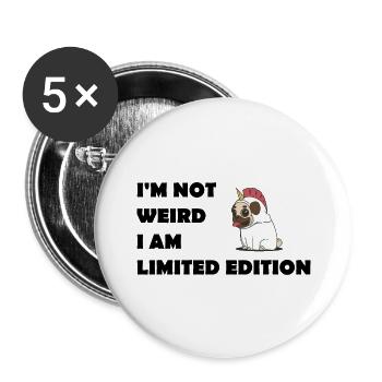 Limited Quote Funny funny funny unicorn - Buttons small 1''/25 mm (5-pack) - white - Front