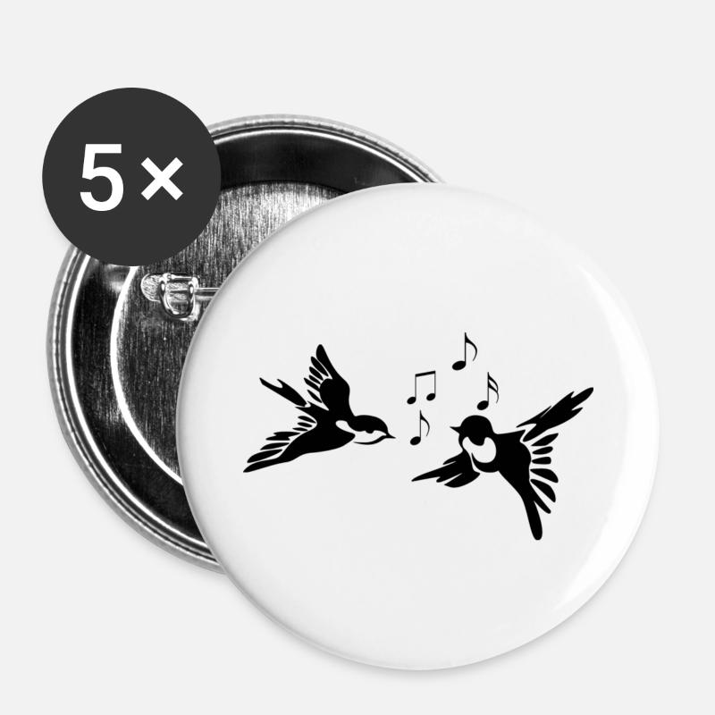 freedom - Buttons small 1''/25 mm (5-pack) - white