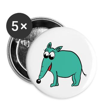 animal aux États-Unis - Lot de 5 petits badges (25 mm) - blanc - Devant