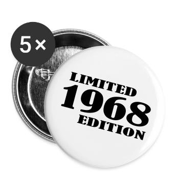 year 1968 limited edition - Buttons small 1''/25 mm (5-pack) - white - Front