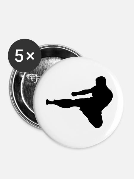 Martial Arts # 7 - Buttons klein 25 mm (5er Pack) - Weiß