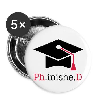 doctorate - Buttons small 1''/25 mm (5-pack) - white - Front