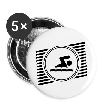 swim - Buttons small 1''/25 mm (5-pack) - white - Front