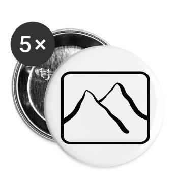 apres ski - Lot de 5 petits badges (25 mm) - blanc - Devant