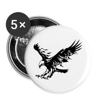 eagle adler - Buttons klein 25 mm (5er Pack) - Weiß - Vorne