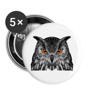 eule3 - Buttons small 1''/25 mm (5-pack) - white - Front