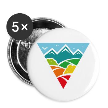 Fields of Color - Buttons small 1''/25 mm (5-pack) - white - Front