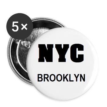 New York - Buttons klein 25 mm (5er Pack) - Weiß - Vorne
